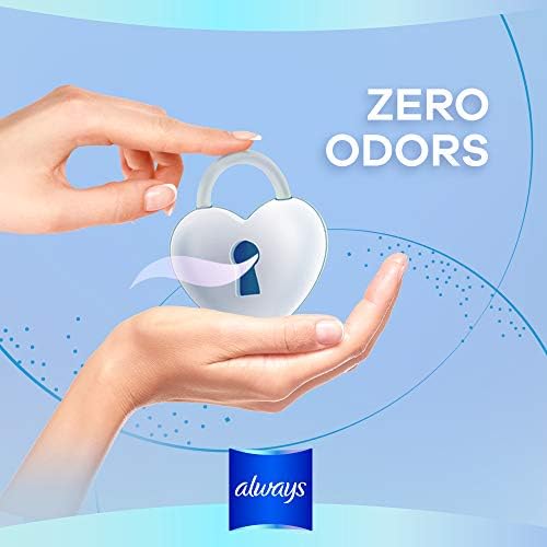 Always Infinity Feminine Pads for Women, Size 3, Extra Heavy Flow, with Wings, Unscented, 28 CT
