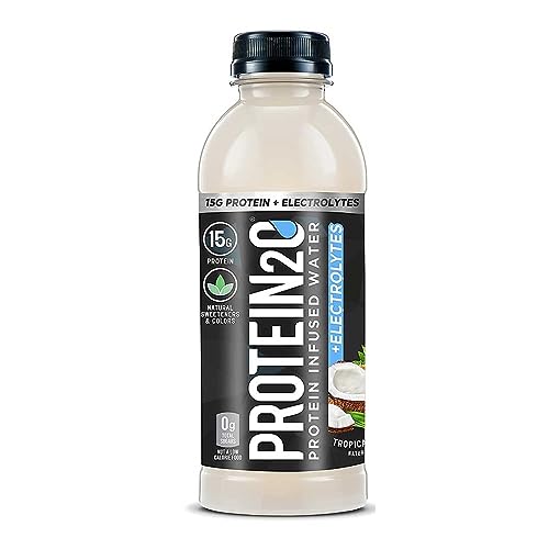 Protein2o 15g Whey Protein Isolate Infused Water, Ready To Drink, Sugar Free, Gluten Free, Lactose Free, Harvest Grape, 16.9 oz Bottle (Pack of 12)