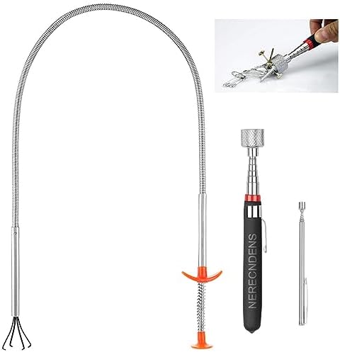 3 Pack Pick-up Tool Set - Extendable Magnetic Pick Up Tools and Flexible Grabber Claw - Retrieving Telescoping Magnet Pickup Tools - Flexible Extra