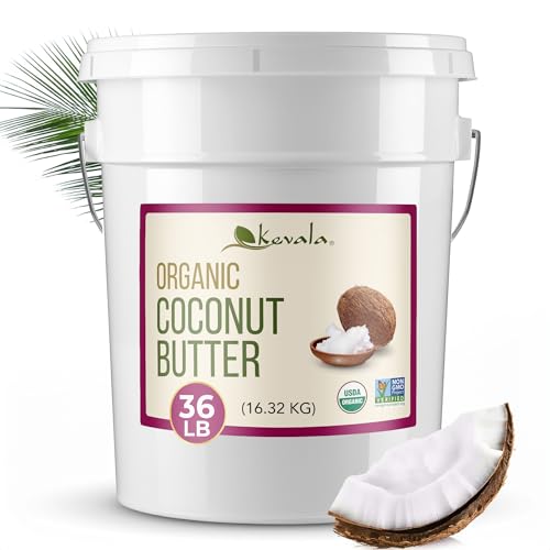 Kevala Organic Coconut Butter - 2 lb, Natural Plant Based Sandwich Spread | Coconut Cream for Cooking and Baking, Addition to Keto Snacks and Breakfast Ingredient, Dairy Free Organic Butter Spread