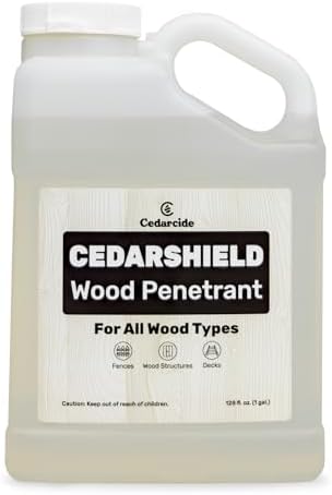 Cedarcide Cedarshield (1 Gallon) | Non-Toxic Wood Treatment and Stabilizer | Protects Wood from Moisture and Decay