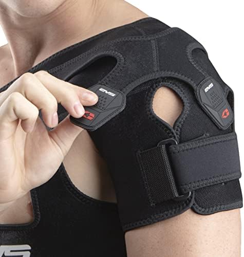 EVS SB05 Dual Shoulder Brace, Compression Fit, w/X-Straps, Medical Grade | Compression support with X-strap stabilization, Breathable Adjustable Fit, for motocross, MTB and off-road riding