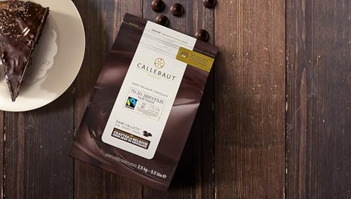 Callebaut Recipe No. 70-30 Finest Belgian Dark Chocolate Callets 2.5kg Bag | 70.5% min dry cocoa solids, 38.9% fat