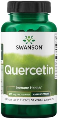 Swanson High Potency Quercetin, 60 Veggie Capsules | Natural Quercetin Flavonoid Found in Onions, Apples and Green Tea