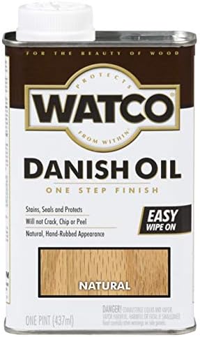 Watco 242219 Danish Oil Wood Finish, Low VOC, Pint, Natural