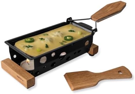 Boska Raclette Grilling Set - Partyclette to Go Set - Suitable for Cheese, Meat, Fish, and Vegetables - Portable Non-Stick - Dishwasher Safe Wedding Registry Items