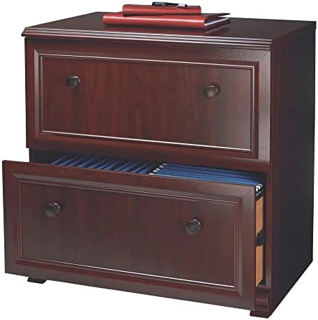 Realspace® Broadstreet 29-1/2"W x 19" D Lateral 2-Drawer File Cabinet, Cherry