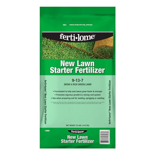 Fertilome (10906) New Lawn Starter Fertilizer 9-13-7, 20 lbs | 9-13-7 seed & sod starter - Develops roots before rapid growth, safe for new lawns - Lawn starters