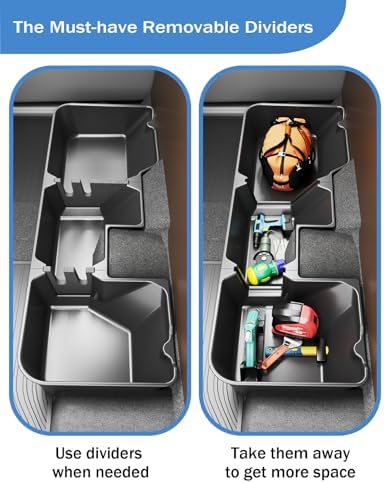 FengYu Under Seat Storage Box for 2015-2026 Ford F-150 F150 SuperCrew Cab | 2017-2026 F-250/F-350/F-450/F-550 Super Duty,F-150 Rear Underseat Storage Truck Organizer Tool Box
