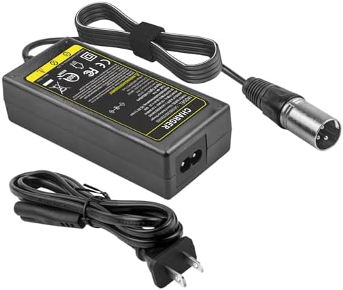 TREE.NB 60W Scooter Battery Charger for LASHOUT Electric Bike, 29.4V 2A Lithium Charger Compatible with Jazzy Power Chair,Pride Hoveround Mobility,Schwinn S300 S350 S400 S500 Ezip 400 Mountain Trailz
