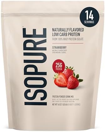 Isopure Low Carb 100% Pure Whey Isolate Protein Powder, Lactose Free, Gluten Free, with Vitamins, Vanilla, 25g Protein Per Serving, 3 Lbs, 43 Servings (Packaging May Vary) | 25g Protein Per Serving, 100% Whey Protein Isolate, Lactose Free, Gluten Free, w…