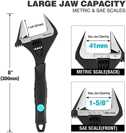 DURATECH 10-Inch Wide Jaw Adjustable Wrench