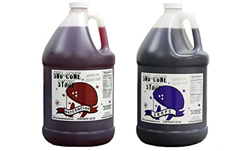 Mix & Match Sno-Cone Syrup with Pumps Loads Of Flavors (Four Gallons)