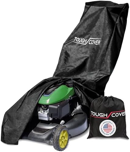 Lawn Mower Cover - 94 x 19.5 x 13.5 in, Black, 600D Oxford - Waterproof Heavy-Duty Push Mower Cover - Universal Fit for Zero Turn & Riding Tractors - Tear-Resistant Outdoor Shield