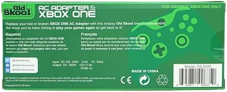Old Skool Ac Adapter Power Supply Cord Compatible with Xbox One | For Xbox One, Power Supply