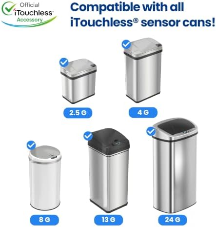 iTouchless Official AC Power Adapter for ITOS13B, 13 Gallon Sensorcan Touchless Can-Stainless Steel-Oval Shape