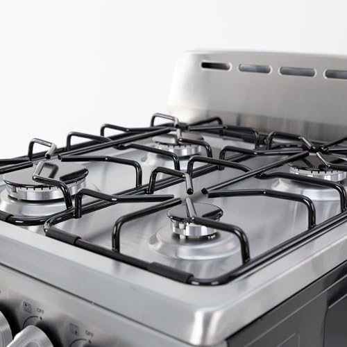 Avanti Compact Gas Range Oven, 4 Sealed Burners, 20-Inch, Stainless Steel | Avanti Compact Gas Range Oven, Freestanding with 4 Sealed Burners, Broiler with Pan, Storage Drawer, 20-Inch, Stainless Steel