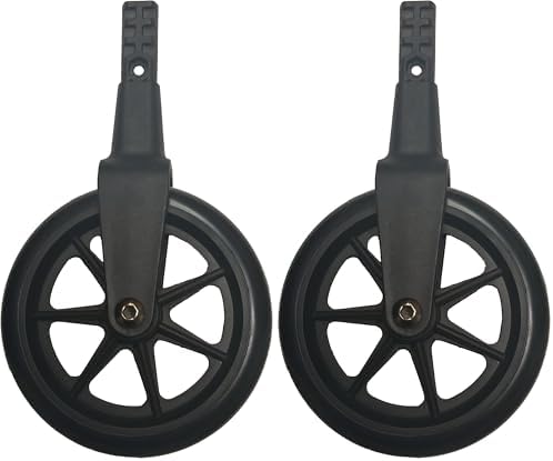 Stander Non-Swivel Wheel Kit for Stander EZ Fold-N-Go Walker and Able Life Space Saver Walker, Black, 2 Count