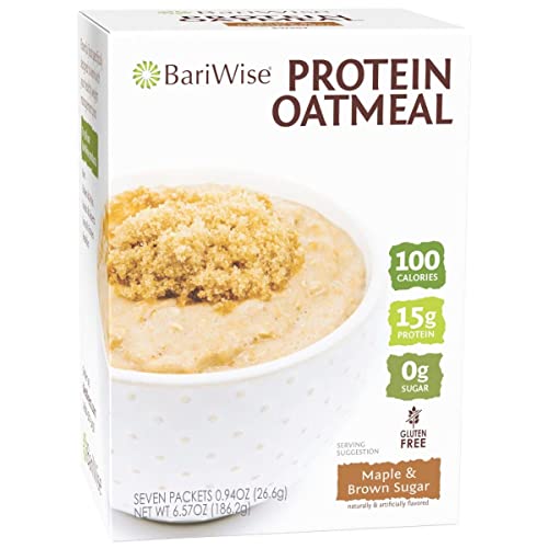 BariWise Instant High Protein Oatmeal – 7 Servings (Maple & Brown Sugar)