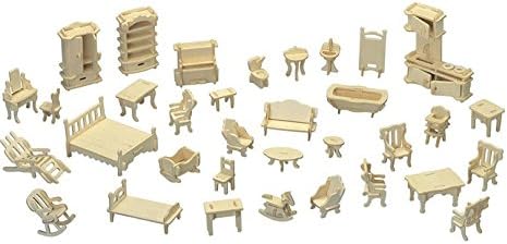 NWFashion Wooden Dream Dollhouse DIY Kits 3D Puzzle for Christmas Party Halloween House (Dream House)