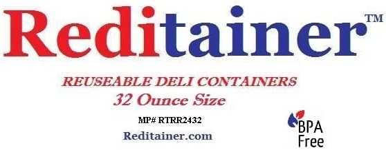 Deli Food Storage Containers with Lid, 32-Ounce, 10-Pack