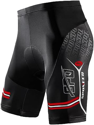 sponeed Men Bike Shorts Cushioned Biking Wear Gear Road Cycling Bottoms