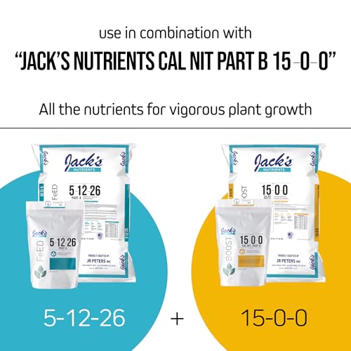 Jack's Nutrients 5-12-26 Part A Water-Soluble Fertilizer, 2.2lb | Part 1 of a 2-Step System, Targeted Micronutrient Package
