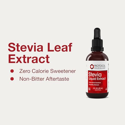 Protocol for Life Balance Stevia Liquid Extract - Herb-Based Sweetener - Liquid Stevia Extract - Zero Calorie - Dairy Free & Non-GMO - 2 fl oz
