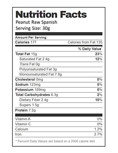 Aiva Raw Spanish Peanuts (5 LB) Bulk – Whole Unsalted Peanuts for Snacking, Cooking, and Baking | Product of USA | Spanish Premium Grade