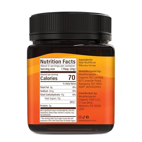 Wedderspoon Raw Manuka Honey 150+ MGO, 8.8 Oz
