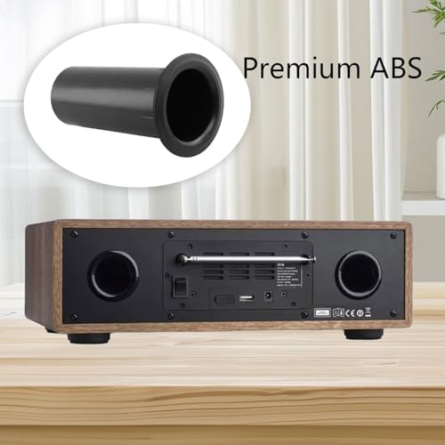 T Tulead 4.72"x2.68" ABS Speaker Port Tubes 2-Inch Installation Dia 4PCS | Speaker Cabinet Port Tube, Black Bass Air Ports