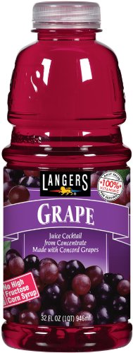 Langers Grape Juice Cocktail, 15.2 Fl Oz (Pack of 12)