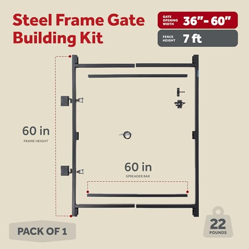 Adjust-A-Gate Steel Frame Anti Sag Adjustable Gate Building Kit 60 Inches to 96 Inches and 36 Inches to 60 Inches Set