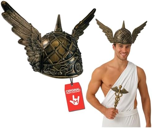 Nicky Bigs Novelties Morph Adult Viking Norse God Winged Helmet Greek Cosplay Halloween Costume Accessory