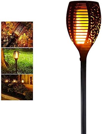 Dependable Industries inc. Essentials Solar LED Flickering Torch Light - Waterproof Garden Path Lamp, 22.75" Automatic On/Off, Long-Lasting