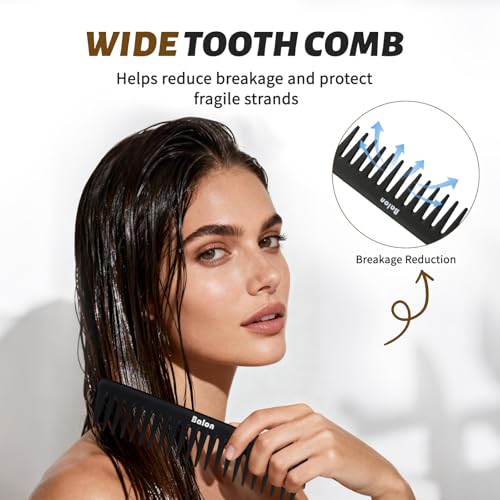 Hair Brush for Men and Women, 4Pcs Brush and Comb Set Detangling All Hair