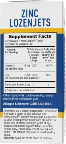 Superior Source Zinc Lozenjets - Immune System Support Supplement - Trace Mineral Supplement Aids Systems & Functions - Zinc Supplement for Women & Men - 60 Instant Dissolve Tablets