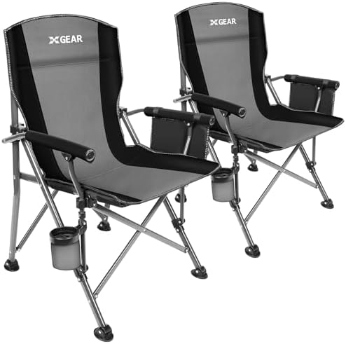 XGEAR Portable Camping Chair for Adutls Outdoor Camp Chairs,Blue