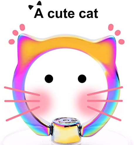 Cat Phone Ring Holder - EI Sonador Clear Cell Phone Ring Holder Transparent Stand Finger Grip (2 Black Cat)
