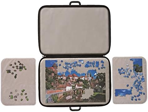 Jumbo, Puzzle Mates, Portapuzzle Deluxe - Standard 1, 000 Piece Jigsaw Storage Board Case, Jigsaw Puzzle Accessories