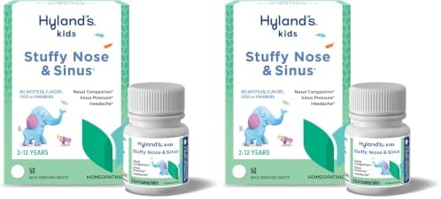 Hyland's Kids Stuffy Nose and Sinus Tablets, for Children Ages 2+, 50ct