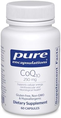 Pure Encapsulations CoQ10-250 mg CoQ10 - Brain Support Supplement* - Mitochondrial & Cellular Energy Support* - Non-GMO & Vegetarian - 60 Capsules