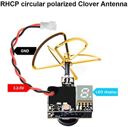 AKK A2 5.8Ghz 200mW FPV Transmitter Raceband 600TVL 1/4 Cmos Mini FPV Micro AIO Camera with Clover Antenna for FPV Drone