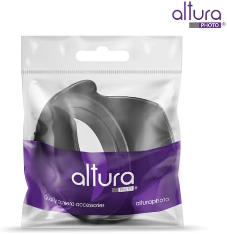 Altura Photo 58mm Camera Lens Hood for Canon Rebel T7, T6, EOS Accessories | Blocks Glare & Protects Your Lens from Bumps, Easy Snap-On Fit