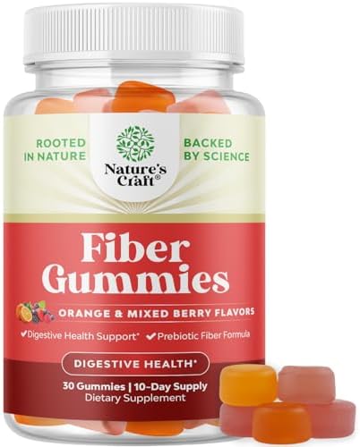 Tasty Prebiotic Fiber Gummies for Adults - High Fiber Supplement Gummies Vitamins for Adults with Prebiotic Soluble Chicory Root for Immunity and