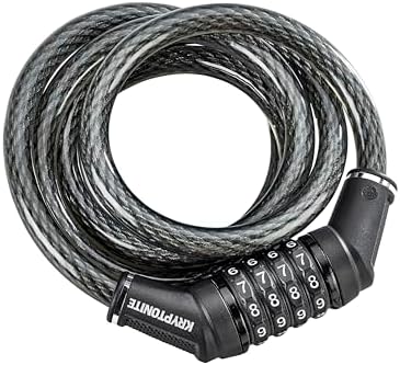 Kryptonite Resettable Combination Bike Lock Cable, 6ft x 12mm Steel