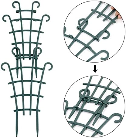 UWIOFF Trellis for Potted Plants, 4Pcs Stackable Small Indoor Plant Trellis