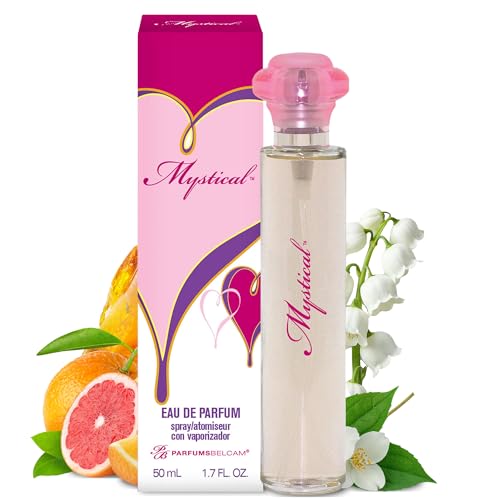 PB ParfumsBelcam Mystical Eau de Parfum Spray for Women – Sweet Fruity Floral Perfume with Citrus, Jasmine, Muguet