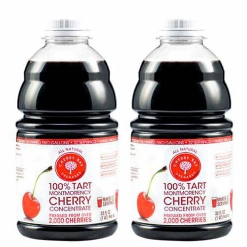 Cherry Bay Orchards Tart Cherry Concentrate - All Natural Juice to Promote Healthy Sleep, 16oz Bottle - Gluten Free, Natural Antioxidants, No Added Sugar or Preservatives