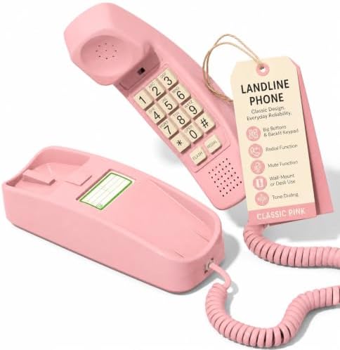iSoHo Big Button Corded Phone for Seniors – Easy-to-Use Landline with Lighted Keypad, Ergonomic Handset & No Power Needed – Retro Home Phone for Elderly, Visually Impaired & Hard of Hearing | Telephone for seniors, visually impaired, lighted keypad, redi…